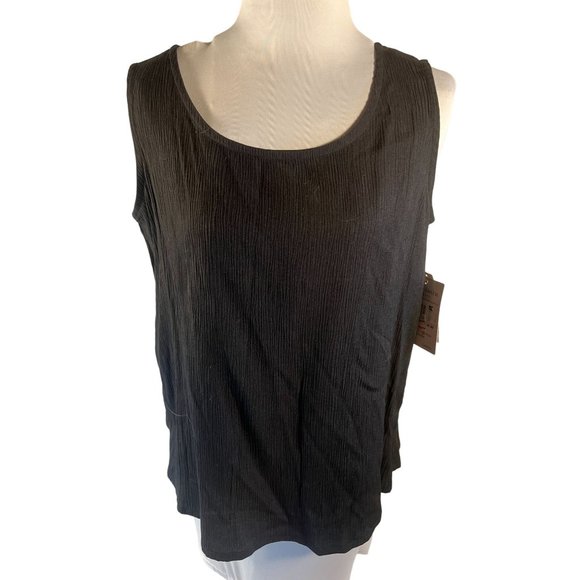 Jaclyn Smith Classic Black Tank Women Size Medium - Picture 1 of 4